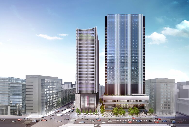 ミュージアムタワー京橋（左）・TODA BUILDING（右）