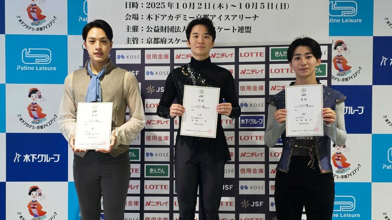 シニア男子表彰台（近畿選手権）