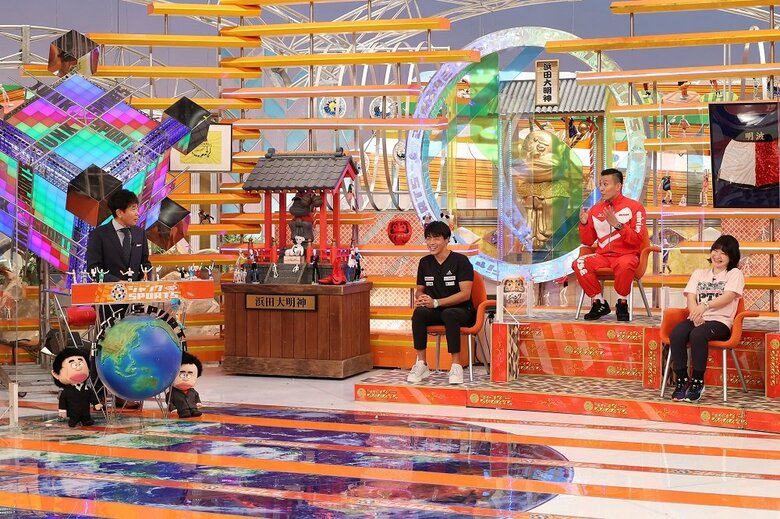 自身のルーティンについて力説する寺内選手