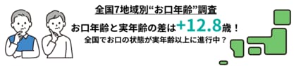 全国47都道府県の“お口年齢”を大調査！全国でお口の状態が実年齢以上に進行中？“お口年齢”と実年齢の平均差は＋12.8歳と判明！