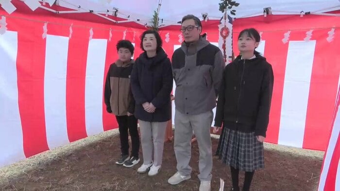 2月27日、新居の「地鎮祭」