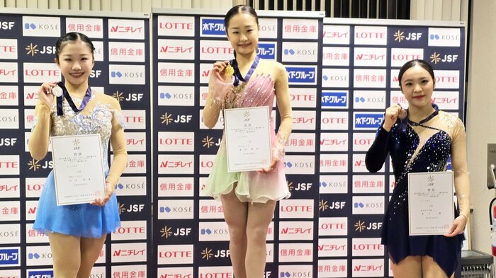 東日本選手権、ジュニア女子表彰台