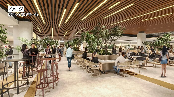 3階フードコート「FOOD FOREST」イメージ図(提供:イオンモール)