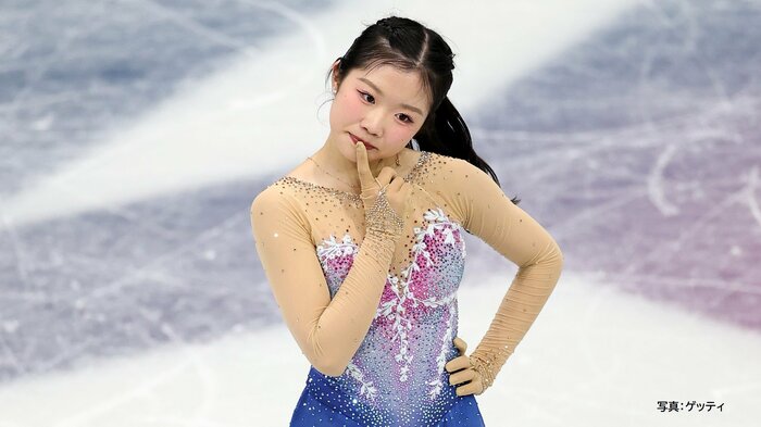 フリー演技後、小首をかしげるポーズが話題に