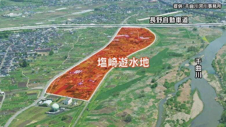 「再度大きな被害が起きないように」　台風19号災害を受け長野市篠ノ井塩崎で遊水池の整備工事　国は千曲川流域で5カ所の遊水地の整備を予定　着工は3カ所目｜FNNプライムオンライン