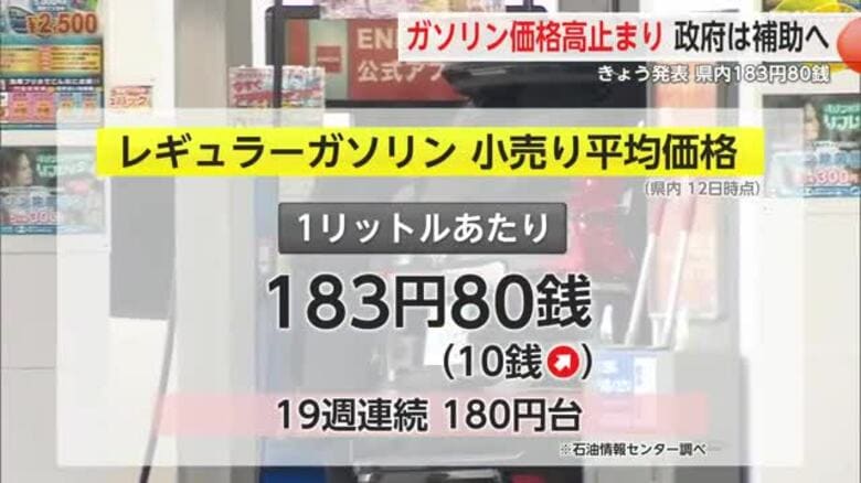 「ものすごく高いね」19週連続で180円超え ガソリン価格高止まり 政府は補助へ【佐賀県】｜FNNプライムオンライン