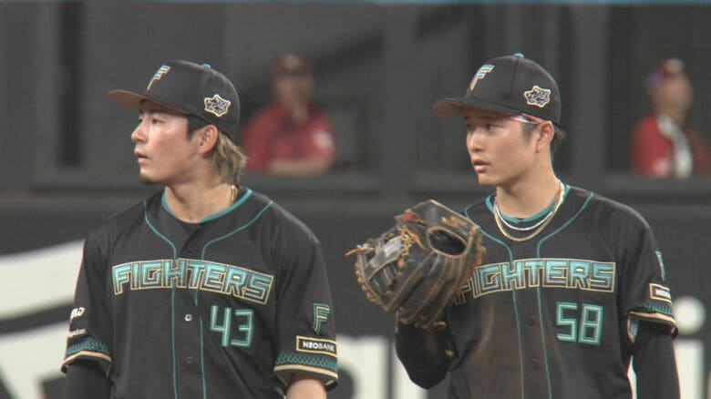 水野達稀選手(左)と奈良間大己選手