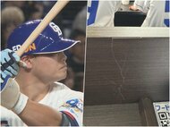 文字通りの『破壊力』…中日・細川のホームランウイング弾で席の机に“ヒビ” 間近で見たファン「圧倒された」