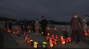 田老で夢あかり追悼 昭和三陸大津波から88年<岩手・宮古市>