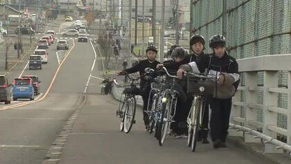 “安全な通学路”決定へ向けシミュレーション　来年4月開校の九頭竜中学校　400人が実際の登校時間に実施　福井市