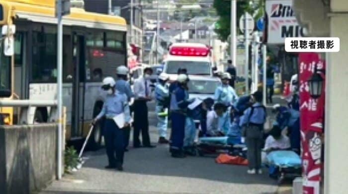 事故直後の現場 ※視聴者撮影