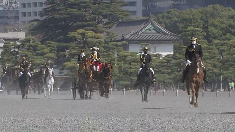 3月8日 3年ぶりに再開した馬車列(皇居前)