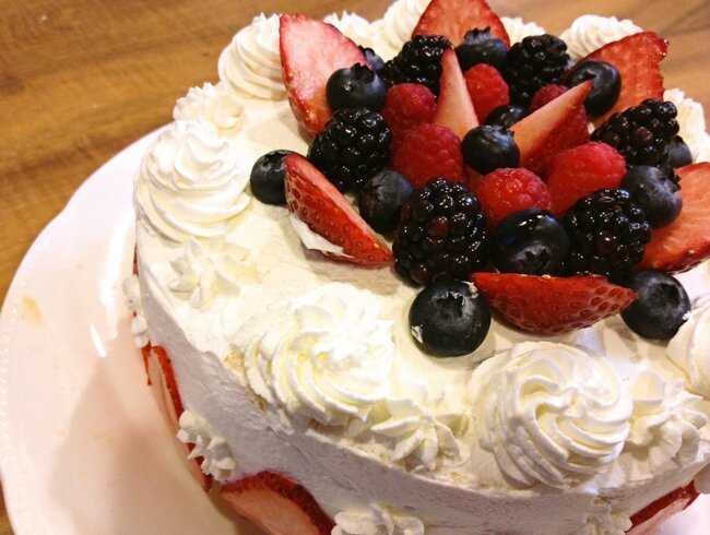 ピヨノメさんが作った本物のケーキ