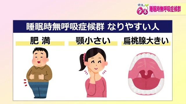 睡眠時無呼吸症候群になりやすい人