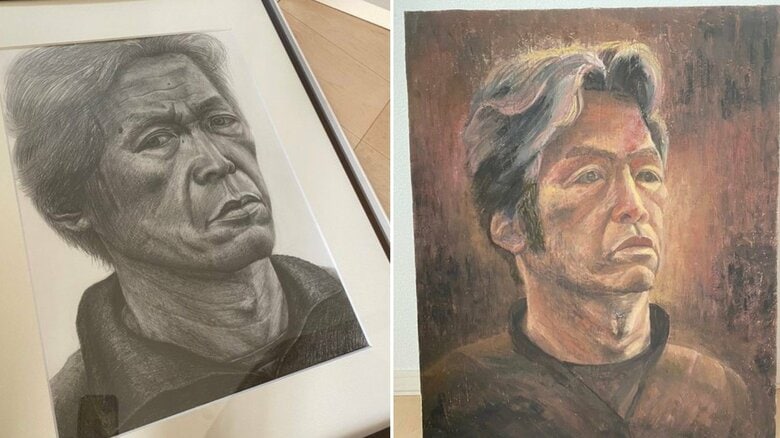 父親の自画像（提供：みっぽんぽんさん）