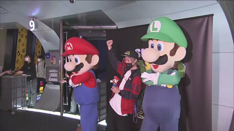 マリオとルイージがお出迎え！（「スーパーマリオシアター」TOHOシネマズ 六本木ヒルズ 28日午前）