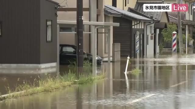 【中継】富山・氷見市で浸水被害続く 32世帯が孤立状態 「85年生きてきてこんな災害初めて」