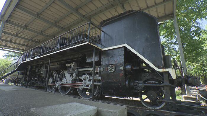 交通公園に展示されている『C58型蒸気機関車』