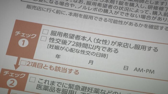薬剤師が『チェックシート』で細かく質問