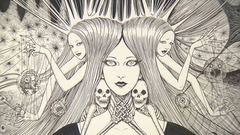 代表作『富江』の原画など…世界的に人気のホラー漫画家・伊藤潤二さんの作品展 独特な世界観の600点以上を展示｜FNNプライムオンライン