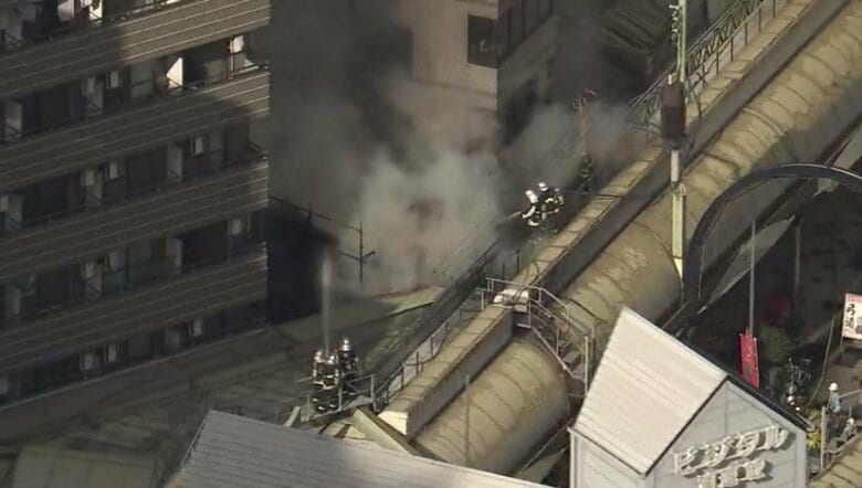 【速報】通天閣近くの建物で火事｜FNNプライムオンライン