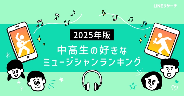 【LINEリサーチ】中高生の好きなミュージシャンTOP3は「Mrs. GREEN APPLE」「米津玄師」「YOASOBI」