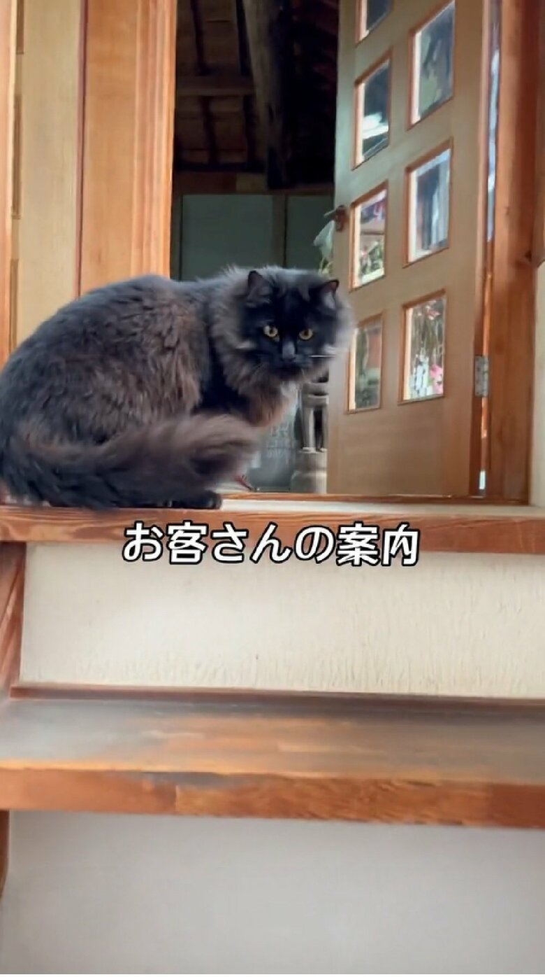 お客さんの案内も仕事のひとつ