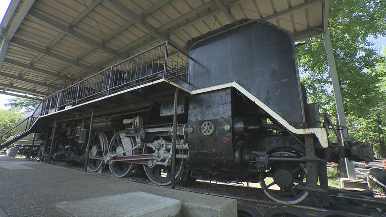 交通公園に展示されている『C58型蒸気機関車』