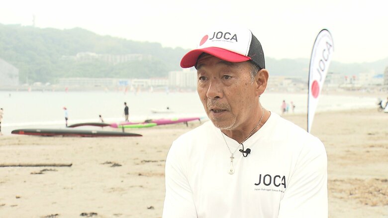 “ごみを拾うことは当たり前”と語る、日本アウトリガーカヌー協会の代表理事・尾花さん