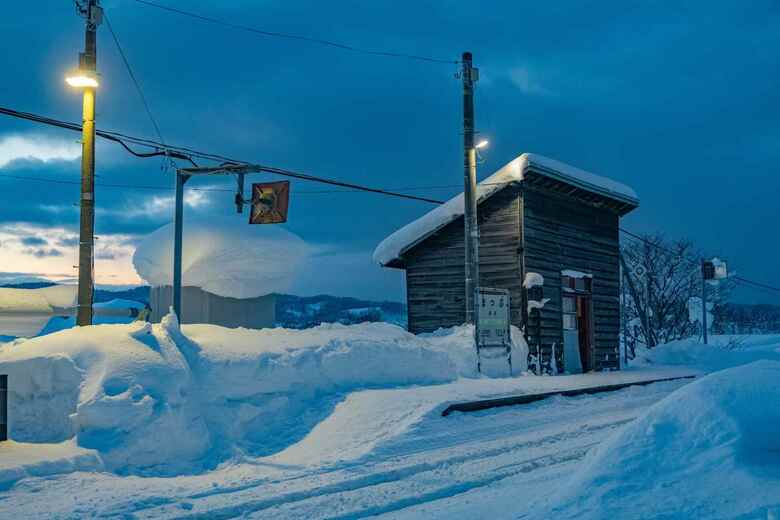 留萌本線真布（まっぷ）駅（廃止済）／北海道（2023年1月撮影）
