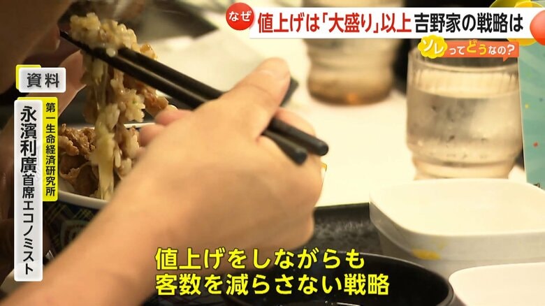 「値上げをしながらも客数を減らさない戦略」だと話す永濱さん