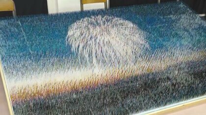 4万8000本の“つまようじ”で花火を表現!  高校生170人が1カ月かけ制作｢努力の結晶｣【新潟発】