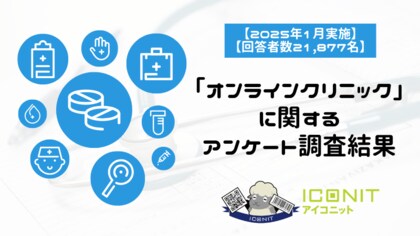 【2025年1月実施】【回答者数21,877名】「オンラインクリニック」に関するアンケート調査結果