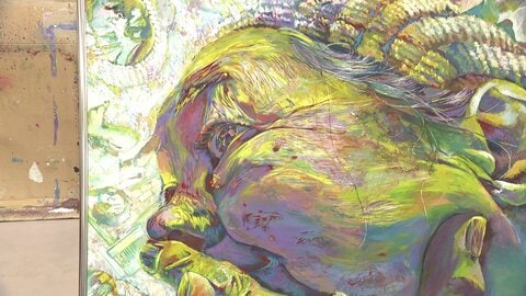 「吸い込まれそうなほどパワフルな存在」　祖母への思いを込めた一枚が全国高校総合文化祭へ　秋田市の高校生がつかんだ舞台