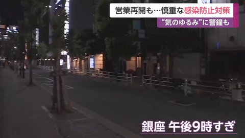 気のゆるみ に警鐘も 営業再開も 慎重な感染防止対策