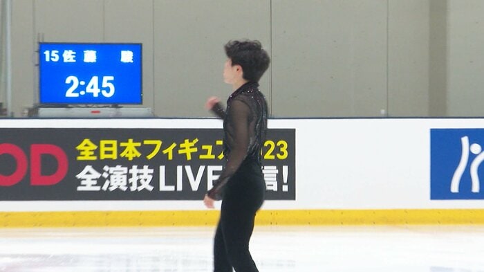 SPの演技後、ガッツポーズが飛び出した