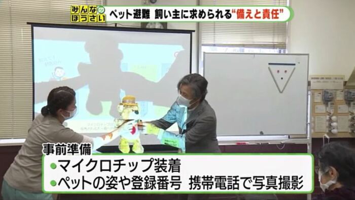 ペットや登録番号を携帯電話で撮影を