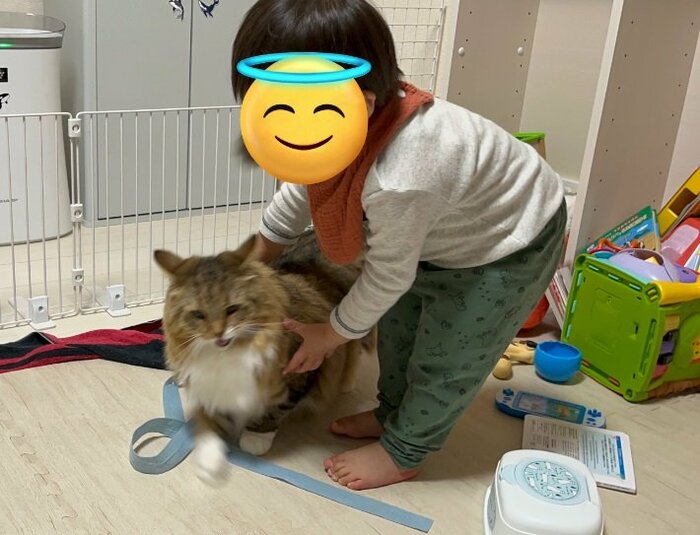 こちらは2022年の息子さんとルーナちゃん