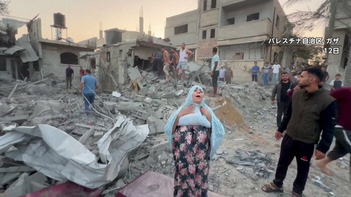 イスラエル軍の攻撃を受けたパレスチナ自治区・ガザ