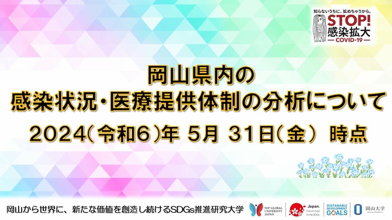 【岡山大学】岡山県内の感染状況・医療提供体制の分析について(2024年5月31日現在)