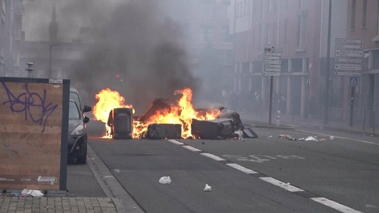 フランスで高校生デモ拡大　教員不足や学校老朽化に抗議　一部で警察と衝突｜FNNプライムオンライン