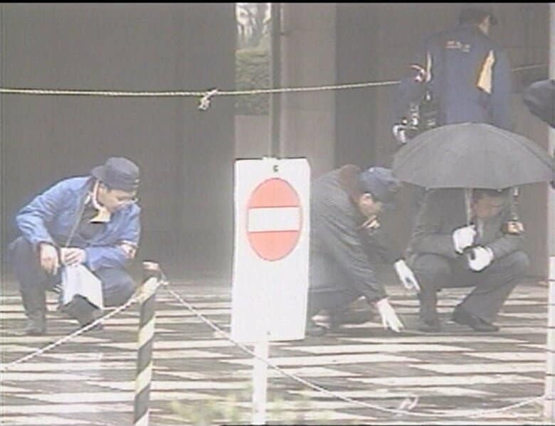 事件当日は雨模様だった　1995年3月30日