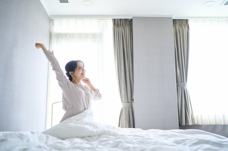 朝日を浴びて目覚めることもできる（画像はイメージ）