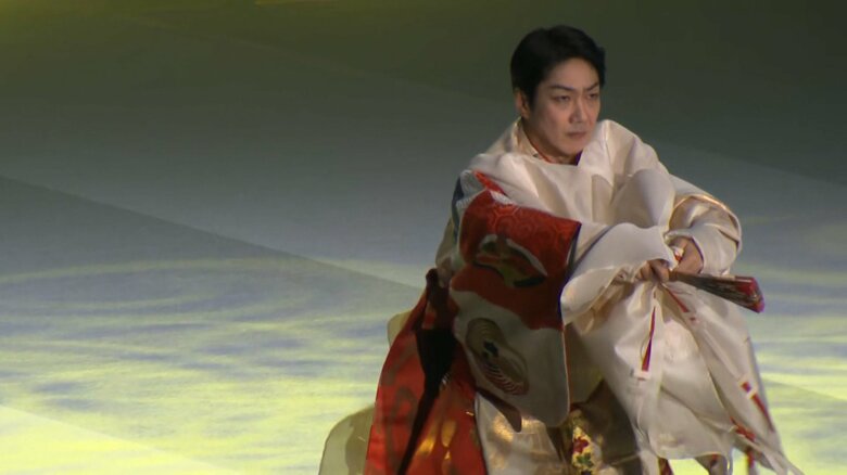 フィナーレで華麗な舞を披露した野村萬斎さん