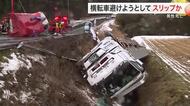 「車外に出ていたところ」横転事故の運転手が後続トラックにはねられ死亡　凍結路面でスリップか〈宮城〉