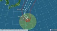 【台風情報】大型で非常に強い台風27号　5日午前3時には小笠原近海、中心気圧925hPa、中心付近の最大風速50m/sの予想　6日にかけて小笠原近海を北上する見込み