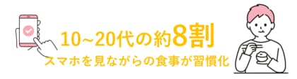 10~20代の約8割が「スマホを見ながら食事をしている」と回答!味の素(株)スマホを置いて“音”で食事本来のおいしさを楽しむ「音飯プロジェクト」を始動。