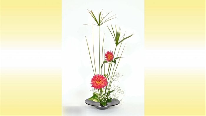 「学校華道インターネット花展」優秀賞受賞作品（提供：後藤孝さん）