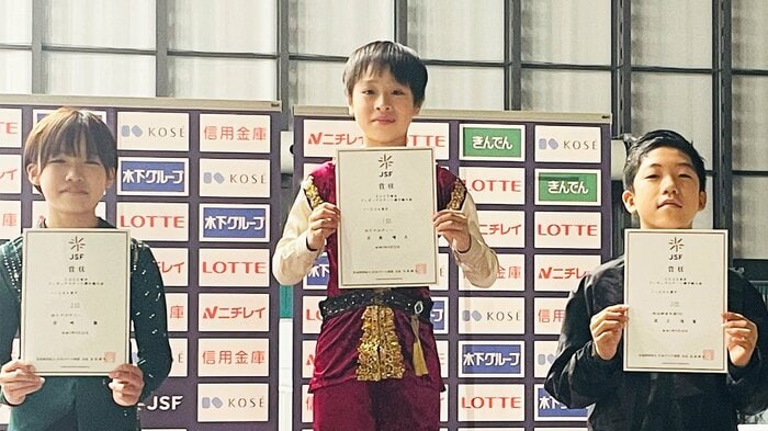 ノービスA男子表彰台(東京選手権)