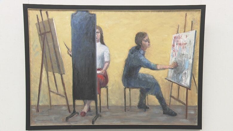 東海地方で活動する画家の団体『南風会』の作品展始まる 会員が描いた洋画や日本画など123点を展示｜FNNプライムオンライン